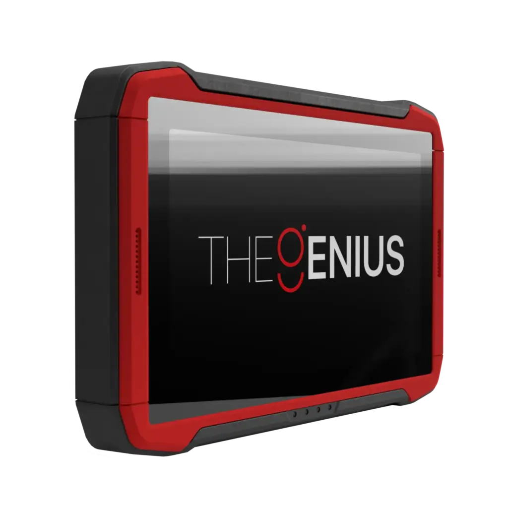 Dimsport TheGenius – programator ECU, tablet 10,1″ (widok z przodu)