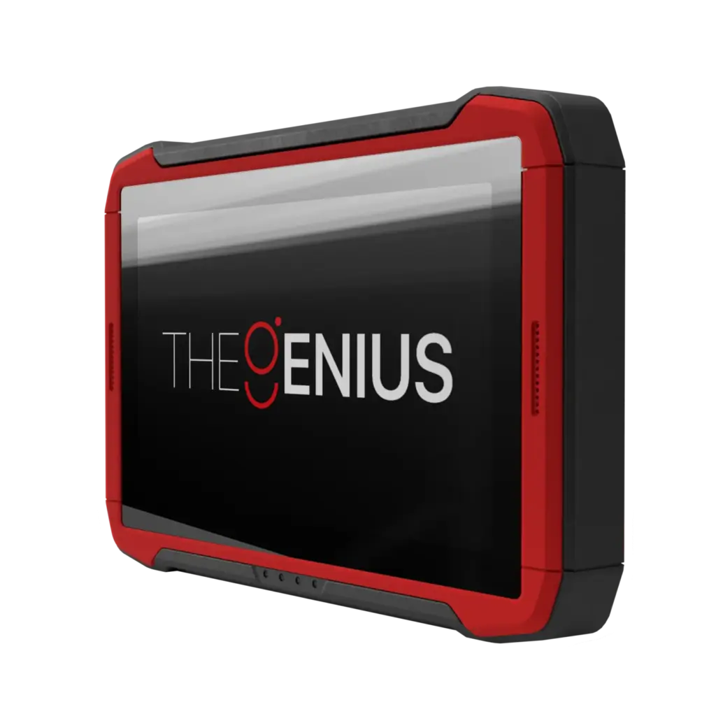 Dimsport TheGenius – programator ECU, tablet 10,1″ (widok z boku)