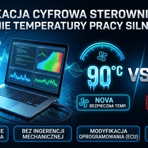 Obniżenie temperatury pracy silnika Opel – modyfikacja oprogramowania sterownika ECU, 90 °C zamiast 105 °C