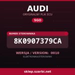Oryginalny plik SGO AUDI 8K0907379CA wersja 0010 - sklep szarbi.net