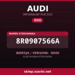 Oryginalny plik SGO AUDI 8R0907566A wersja 0040 - sklep szarbi.net