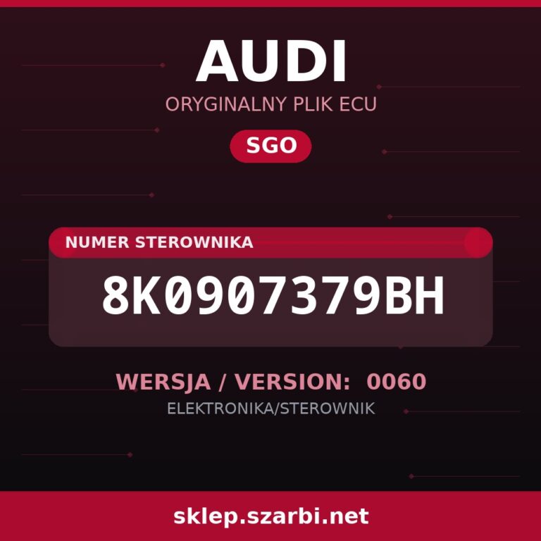 Oryginalny plik SGO AUDI 8K0907379BH wersja 0060 - sklep szarbi.net