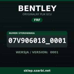 Oryginalny plik FRF BENTLEY 07V906018_0001 wersja 0001 - sklep szarbi.net