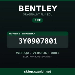 Oryginalny plik FRF BENTLEY 3Y0907801 wersja 0001 - sklep szarbi.net