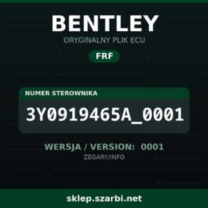 Oryginalny plik FRF BENTLEY 3Y0919465A_0001 wersja 0001 - sklep szarbi.net