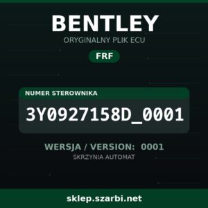 Oryginalny plik FRF BENTLEY 3Y0927158D_0001 wersja 0001 - sklep szarbi.net
