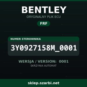 Oryginalny plik FRF BENTLEY 3Y0927158M_0001 wersja 0001 - sklep szarbi.net