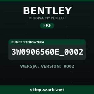 Oryginalny plik FRF BENTLEY 3W0906560E_0002 wersja 0002 - sklep szarbi.net