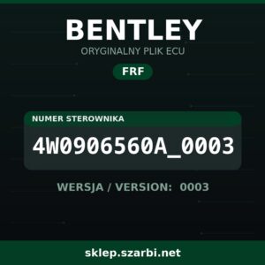 Oryginalny plik FRF BENTLEY 4W0906560A_0003 wersja 0003 - sklep szarbi.net