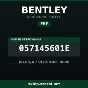 Oryginalny plik FRF BENTLEY 057145601E wersja 0008 - sklep szarbi.net