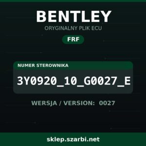 Oryginalny plik FRF BENTLEY 3Y0920_10_G0027_E wersja 0027 - sklep szarbi.net