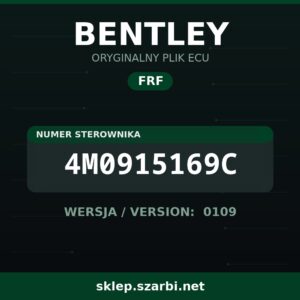 Oryginalny plik FRF BENTLEY 4M0915169C wersja 0109 - sklep szarbi.net