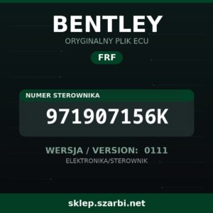 Oryginalny plik FRF BENTLEY 971907156K wersja 0111 - sklep szarbi.net
