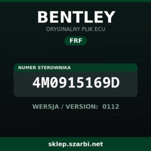Oryginalny plik FRF BENTLEY 4M0915169D wersja 0112 - sklep szarbi.net