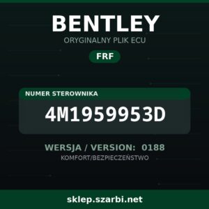 Oryginalny plik FRF BENTLEY 4M1959953D wersja 0188 - sklep szarbi.net