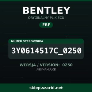 Oryginalny plik FRF BENTLEY 3Y0614517C_0250 wersja 0250 - sklep szarbi.net