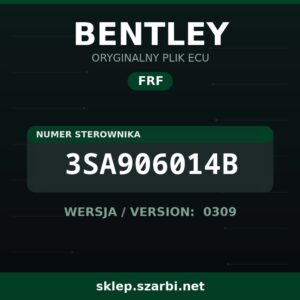 Oryginalny plik FRF BENTLEY 3SA906014B wersja 0309 - sklep szarbi.net