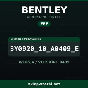 Oryginalny plik FRF BENTLEY 3Y0920_10_A0409_E wersja 0409 - sklep szarbi.net