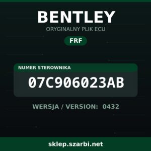 Oryginalny plik FRF BENTLEY 07C906023AB wersja 0432 - sklep szarbi.net
