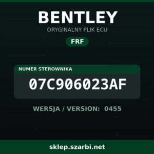 Oryginalny plik FRF BENTLEY 07C906023AF wersja 0455 - sklep szarbi.net