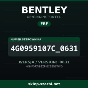 Oryginalny plik FRF BENTLEY 4G0959107C_0631 wersja 0631 - sklep szarbi.net
