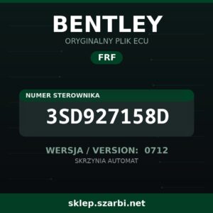 Oryginalny plik FRF BENTLEY 3SD927158D wersja 0712 - sklep szarbi.net