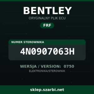 Oryginalny plik FRF BENTLEY 4N0907063H wersja 0750 - sklep szarbi.net