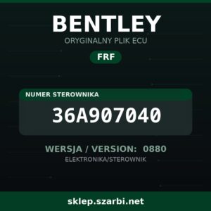 Oryginalny plik FRF BENTLEY 36A907040 wersja 0880 - sklep szarbi.net