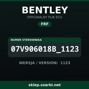 Oryginalny plik FRF BENTLEY 07V906018B_1123 wersja 1123 - sklep szarbi.net