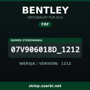 Oryginalny plik FRF BENTLEY 07V906018D_1212 wersja 1212 - sklep szarbi.net