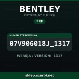 Oryginalny plik FRF BENTLEY 07V906018J_1317 wersja 1317 - sklep szarbi.net