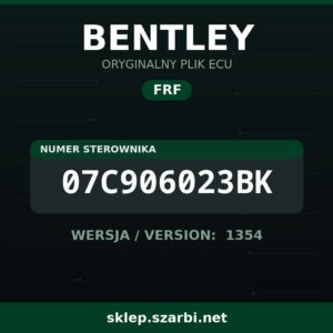 Oryginalny plik FRF BENTLEY 07C906023BK wersja 1354 - sklep szarbi.net