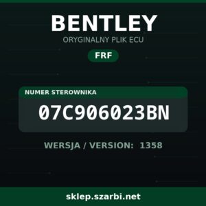 Oryginalny plik FRF BENTLEY 07C906023BN wersja 1358 - sklep szarbi.net
