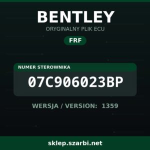 Oryginalny plik FRF BENTLEY 07C906023BP wersja 1359 - sklep szarbi.net