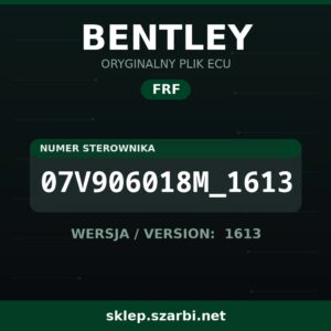 Oryginalny plik FRF BENTLEY 07V906018M_1613 wersja 1613 - sklep szarbi.net