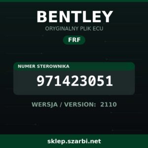 Oryginalny plik FRF BENTLEY 971423051 wersja 2110 - sklep szarbi.net