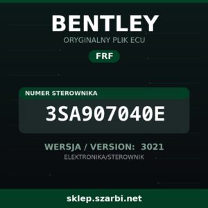 Oryginalny plik FRF BENTLEY 3SA907040E wersja 3021 - sklep szarbi.net