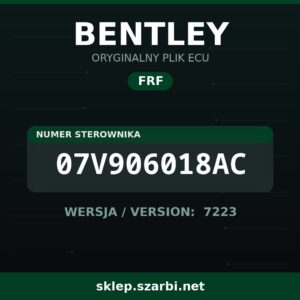 Oryginalny plik FRF BENTLEY 07V906018AC wersja 7223 - sklep szarbi.net