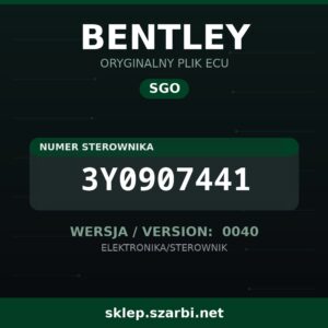 Oryginalny plik SGO BENTLEY 3Y0907441 wersja 0040 - sklep szarbi.net