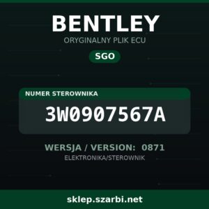 Oryginalny plik SGO BENTLEY 3W0907567A wersja 0871 - sklep szarbi.net