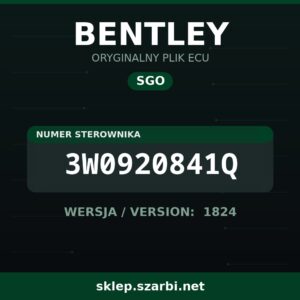 Oryginalny plik SGO BENTLEY 3W0920841Q wersja 1824 - sklep szarbi.net