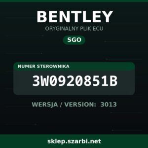 Oryginalny plik SGO BENTLEY 3W0920851B wersja 3013 - sklep szarbi.net