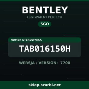Oryginalny plik SGO BENTLEY TAB016150H wersja 7700 - sklep szarbi.net