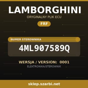 Oryginalny plik FRF LAMBORGHINI 4ML907589Q wersja 0001 - sklep szarbi.net