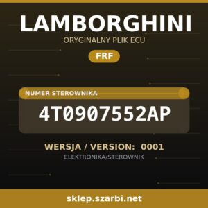 Oryginalny plik FRF LAMBORGHINI 4T0907552AP wersja 0001 - sklep szarbi.net