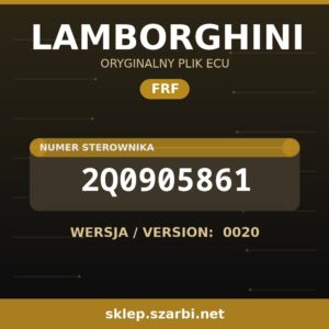 Oryginalny plik FRF LAMBORGHINI 2Q0905861 wersja 0020 - sklep szarbi.net