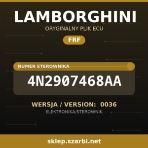 Oryginalny plik FRF LAMBORGHINI 4N2907468AA wersja 0036 - sklep szarbi.net