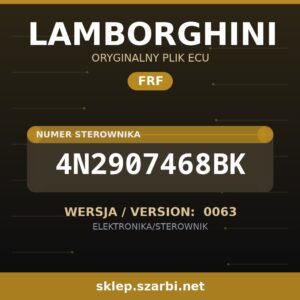 Oryginalny plik FRF LAMBORGHINI 4N2907468BK wersja 0063 - sklep szarbi.net