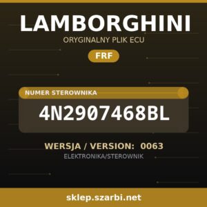 Oryginalny plik FRF LAMBORGHINI 4N2907468BL wersja 0063 - sklep szarbi.net