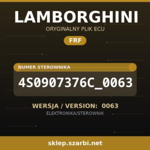 Oryginalny plik FRF LAMBORGHINI 4S0907376C_0063 wersja 0063 - sklep szarbi.net